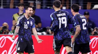 Lionel Messi gólöröm Jordánia ellen.