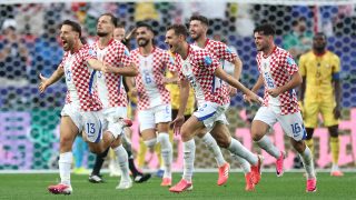 Nikola Vlasic gólöröme a győztes találat után.