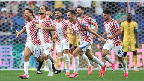 Nikola Vlasic gólöröme a győztes találat után.