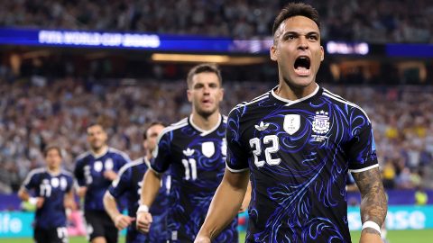 Lautaro Martínez gólöröme Jordánia ellen a világbajnokságon.