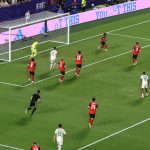 Rijad Mahrez egyenlítő gólja Ausztria ellen a világbajnokság csoportkörében.