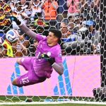 29 June 2026, USA, Foxborough: Soccer, Men, 2026 World Cup, National Team, Germany vs. Paraguay, Round of 32 at Boston Stadium, Goalkeeper Orlando Gill (Paraguay) saves the penalty kick by Kai Havertz (Germany). PLEASE NOTE: In accordance with FIFA regulations, these images may be used exclusively for editorial purposes. Commercial use is prohibited. Furthermore, no video-like sequences may be created, and no alterations may be made to the image, either in the foreground or the background. Photo: Tom Weller/dpa