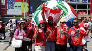 TORONTO, ONTARIO - JUNE 12: Canada fans arrive before the FIFA World Cup 2026 Group B match between Canada and Bosnia and Herzegovina at Toronto Stadium on June 12, 2026 in Toronto, Ontario. (Photo by Maja Hitij - FIFA/FIFA via Getty Images)