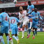 Chancel Mbemba (DR Congo) and Andreas Christensen (Denmark) battle for the ball during UEFA International Friendly, DR Congo and Denmark, Stade Maurice Dufrasne, Liege, Belgium on June 03 2026. (Photo by Ulrik Pedersen/NurPhoto)