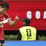 South Korea's forward #18 Oh Hyeon-gyu celebrates scoring his team's second goal during the 2026 World Cup Group A football match between South Korea and the Czech Republic at the Guadalajara Stadium in Zapopan on June 11, 2026.