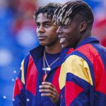 A CORUNA, SPAIN - JUNE 4: Lamine Yamal and Nico Williams of Spain are seen ahead of the friendly match between the Spain and Iraq at the Riazor Stadium in A Coruna, Spain on June 4, 2026. Pablo Garcia Sacristan / Anadolu