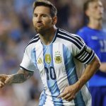 AUBURN, ALABAMA - JUNE 09: Lionel Messi of Argentina celebrates after scoring the team's second goal during the international friendly match between Argentina and Iceland at Jordan-Hare Stadium on June 09, 2026 in Auburn, Alabama. Todd Kirkland/Getty Images/AFP