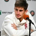 Italy's Matteo Arnaldi gives a press conference following his forfeit ahead of his men's semi final singles match against Italy's Flavio Cobolli on day 13 of the French Open tennis tournament on Court Philippe-Chatrier at the Roland-Garros Complex in Paris on June 5, 2026. Cobolli, the 10th seed, was due to be playing in his first Grand Slam semi-final but will instead benefit from some extra rest ahead of July 7's final.