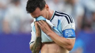 Lionel Andres Messi (Argentina) gestures during Group J FIFA World Cup 2026, Argentina and Algeria, Kansas Stadium, Kansas, United States on June 16 2026. (Photo by Ulrik Pedersen/NurPhoto)