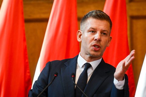 Magyar Péter sajtótájékoztatón 2026. június 22-én.