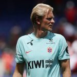 HARRISON, NEW JERSEY - JUNE 07: Morten Thorsby of Norway warms up prior to the international friendly match between Morocco and Norway at Red Bull Arena on June 07, 2026 in Harrison, New Jersey. Vincent Carchietta/Getty Images/AFP