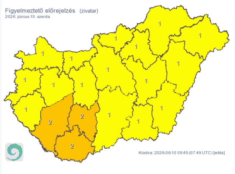 Zivatarrendszer érkezik éjszaka, az egész országra figyelmeztetést adtak ki 1