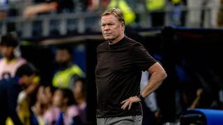 National coach Ronald Koeman of the Netherlands during the Netherlands vs. Japan match at the 2026 World Cup at AT&T Stadium on June 14, 2026, in Dallas, United States. (Photo by Stefan Koops/EYE4IMAGES/NurPhoto via Getty Images)