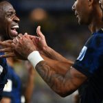 Brazil's forward #07 Vinicius Junior celebrates scoring his team's third goal during the 2026 World Cup Group C football match between Brazil and Haiti at the Philadelphia Stadium in Philadelphia on June 19, 2026.