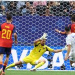 Vozinha of Cape Verde denies Ferran Torres of Spain during the FIFA World Cup Group H match between Spain and Cape Verde at the Mercedes-Benz Stadium in Atlanta, United States, on June 15, 2026. (Photo by MI News/NurPhoto)