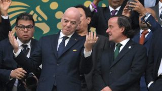 Gianni Infantino a Mexikó-Anglia vb-mérkőzésen.