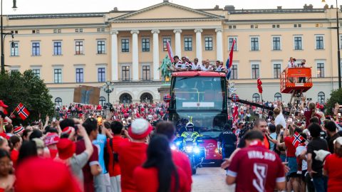 foci vb 2026 norvég válogatott hazatérés királyi palota vikingevezés