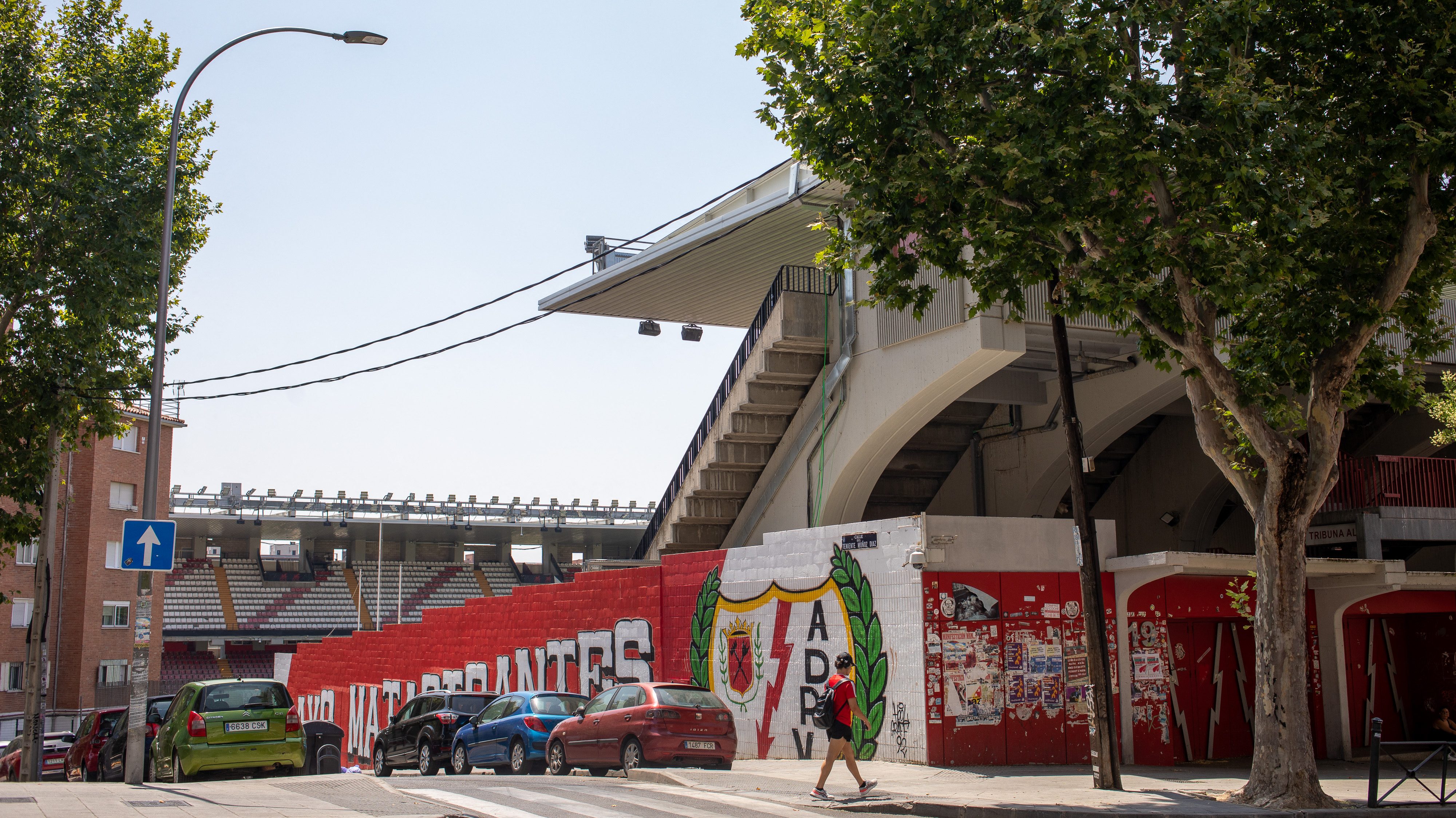A Rayo Vallecano stadionja Madridban.