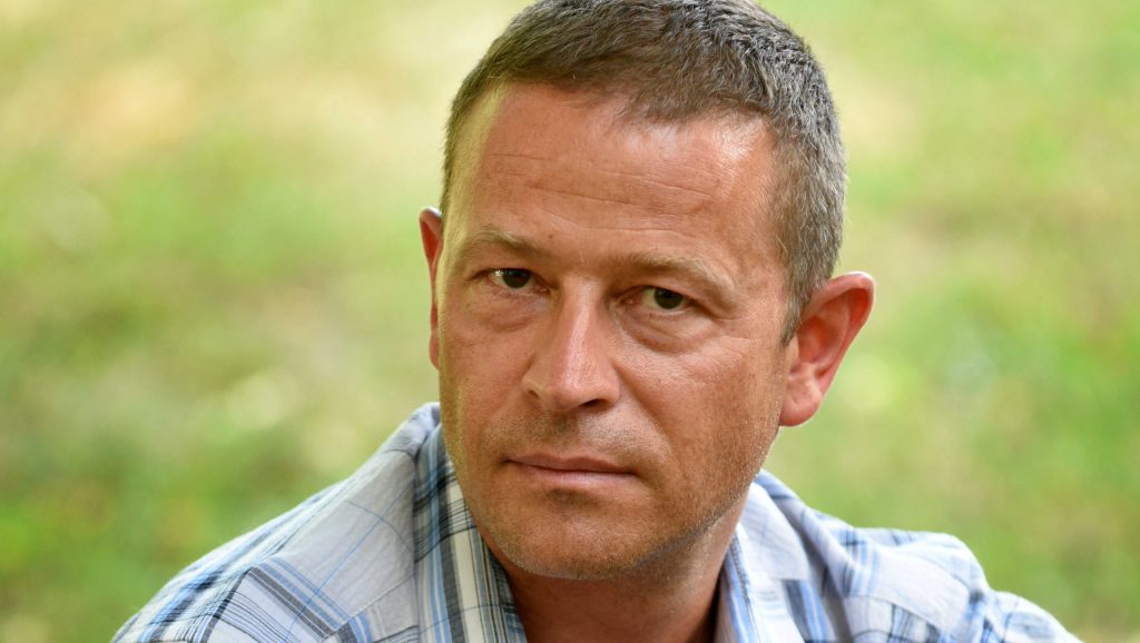 A Térey-ösztöndíjjal 2020-ban elismert Orbán János Dénes József Attila-díjas költő, prózaíró Budapesten 2021. június 24-én.