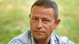 A Térey-ösztöndíjjal 2020-ban elismert Orbán János Dénes József Attila-díjas költő, prózaíró Budapesten 2021. június 24-én.