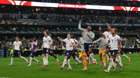 England team (England) during Round of 16 FIFA World Cup 2026, Mexico and England, Azteca Stadium, Mexico, Mexico on July 05 2026. (Photo by Ulrik Pedersen/NurPhoto)