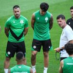 Borbély Balázs vezetőedző a Ferencváros TC labdarúgócsapatának edzésén a Groupama arénában 2026. július 15-én.