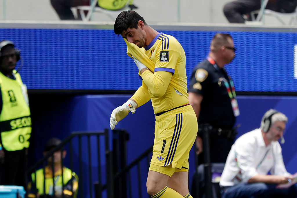 Thibaut Courtois megsérült a spanyolok elleni vb-meccsen.