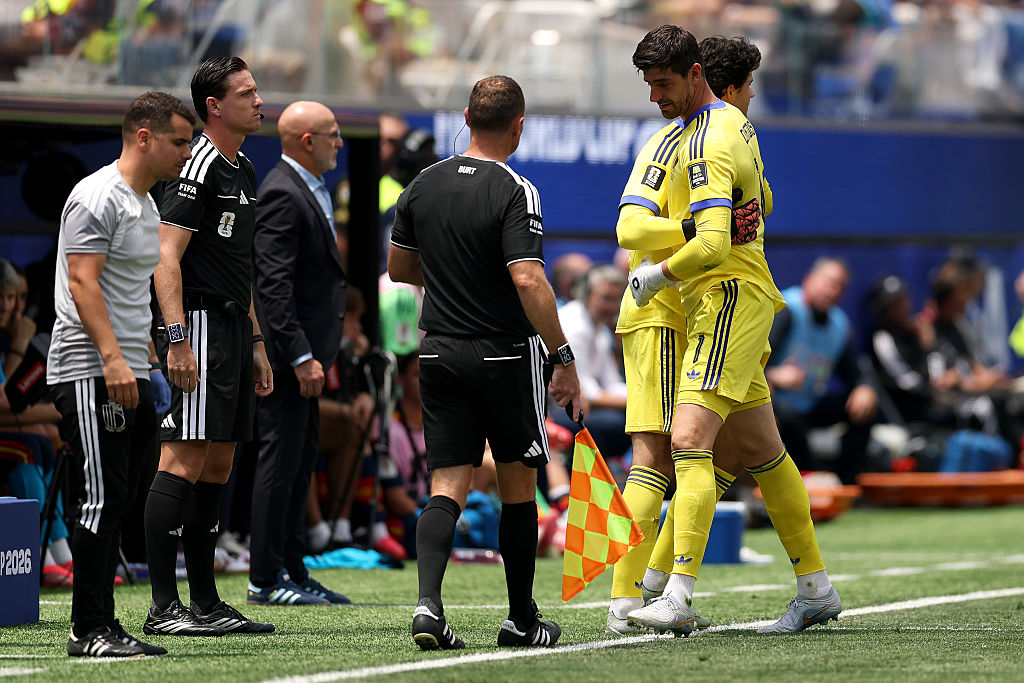 Thibaut Courtois megsérült a spanyolok elleni vb-meccsen.