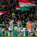 A győztes Ferencváros játékosai a labdarúgó Európa-liga selejtezőjének 1. fordulójában játszott Ferencváros - Vojvodina visszavágó mérkőzés után.
