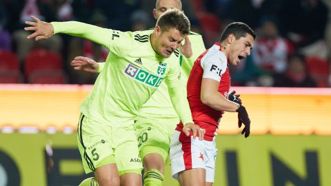 SK Slavia Praha- MFK Karvina bajnoki decemberben.