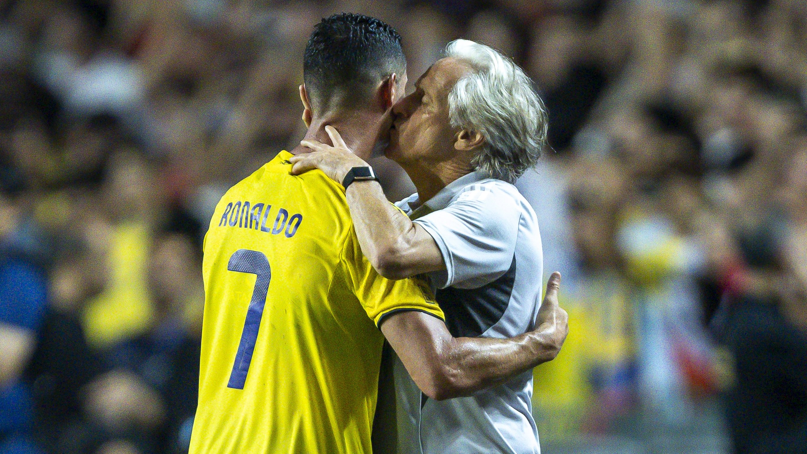 Cristiano Ronaldo és Jorge Jesus a 2025-ös szaúdi Szuperkupán.