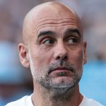 Pep Guardiola a búcsúztatásán.