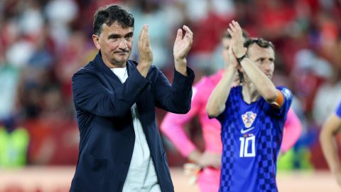 Zlatko Dalic és Luka Modric a kiesést követően.