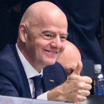Gianni Infantino a Spanyolország-Franciaország elődöntőn.