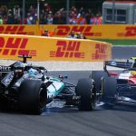 George Russell és Lewis Hamilton balesete Spaban.