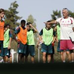 A Real Madrid edzése.