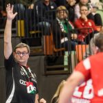 Golovin Vlagyimir, a magyar válogatott szövetségi kapitánya a női kézilabda Eurokupa csoportkörében játszott Magyarország - Törökország mérkőzésen a nagykanizsai Kanizsa Arénában 2025. október 16-án. A magyar válogatott 43-30-ra nyert.