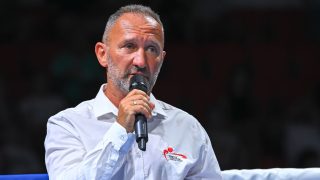 Kovács István, a Magyar Ökölvívók Szövetségének elnöke a 103. Papp László ökölvívó országos bajnokságon Nyíregyházán 2026. július 18-án.