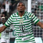 A gólszerző Lenny Joseph, a Ferencváros játékosa ünnepel a labdarúgó Európa-liga selejtezőjének 1. fordulójában játszott Ferencváros - Vojvodina visszavágó mérkőzésen a Groupama Arénában 2026. július 16-án.