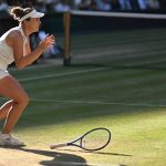 Czech Republic's Linda Noskova celebrates winning against Czech Republic's Karolina Muchova during their women's singles final tennis match on the thirteenth day of the 2026 Wimbledon Championships at The All England Lawn Tennis and Croquet Club in Wimbledon, southwest London, on July 11, 2026.