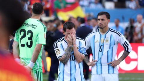 Lionel Messi az elveszített vb-döntő után.