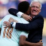 Kylian Mbappé és Didier Deschamps.