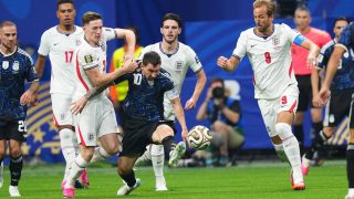 ATLANTA, USA - JULY 15: Lionel Messi (10) of Argentina in action against Elliot Anderson (8) of England during the 2026 FIFA World Cup semi-final match between England and Argentina at Mercedes-Benz Stadium (Atlanta Stadium) in Atlanta, Georgia, United States on July 15, 2026. Evrim Aydin / Anadolu