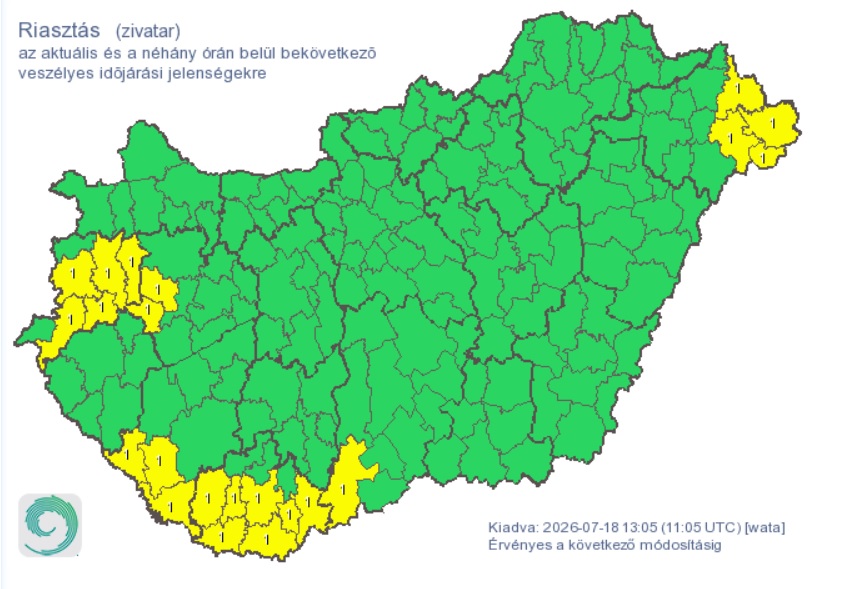 Riasztást adtak ki: viharokat hoz a hazánkat elérő hidegfront 1