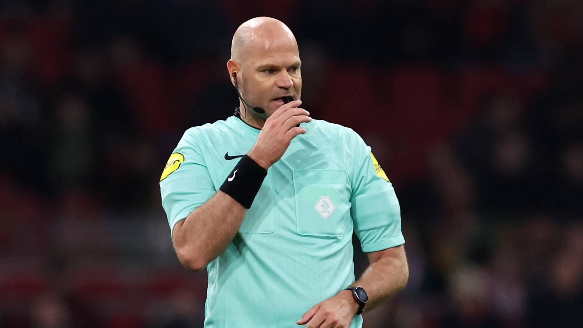 Referee Rob Dieperink during the Dutch Eredivisie match between Ajax and Sparta at the Johan Cruijff ArenA in Amsterdam, the Netherlands, on March 14, 2026. (Photo by Peter Lous/EYE4IMAGES/NurPhoto)