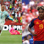 Cristiano Ronaldo és Lamine Yamal