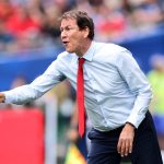 SEATTLE, WASHINGTON - JULY 01: Rudi Garcia, Head Coach of Belgium, gestures during the FIFA World Cup 2026 Round Of 32 match between Belgium and Senegal at Seattle Stadium on July 01, 2026 in Seattle, Washington. Alex Grimm/Getty Images/AFP