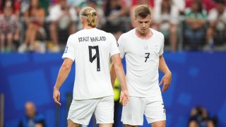 ARLINGTON, USA - JUNE 30: Erling Haaland and Alexander Sorloth of Norway in action during the FIFA World Cup 2026 Round of 32 match between Ivory Coast and Norway at Dallas Stadium in Arlington, United States on June 30, 2026. Hakan Akgun / Anadolu