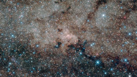 A Hubble űrtávcső fényképe a Tejútrendszer közepéről.