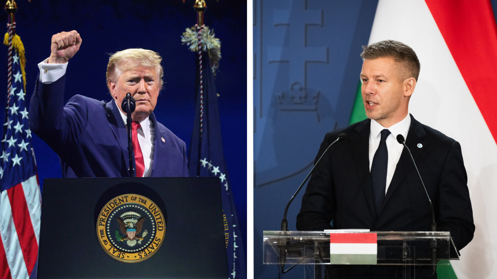 Donald Trump és Magyar Péter a csúcson